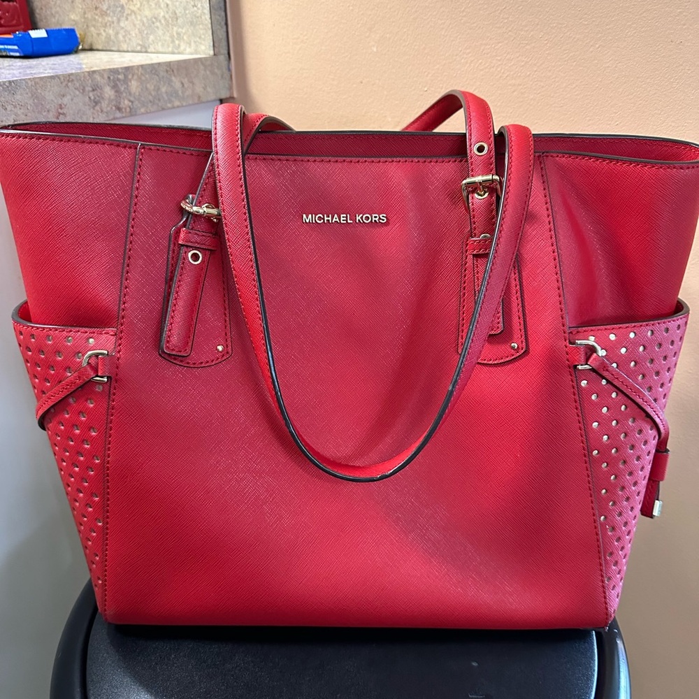 NWOT Michael Kors Scarlet Red Tote Bag